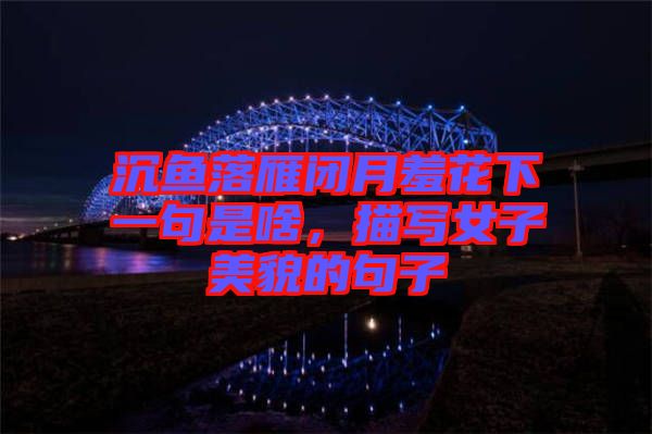 沉魚落雁閉月羞花下一句是啥，描寫女子美貌的句子