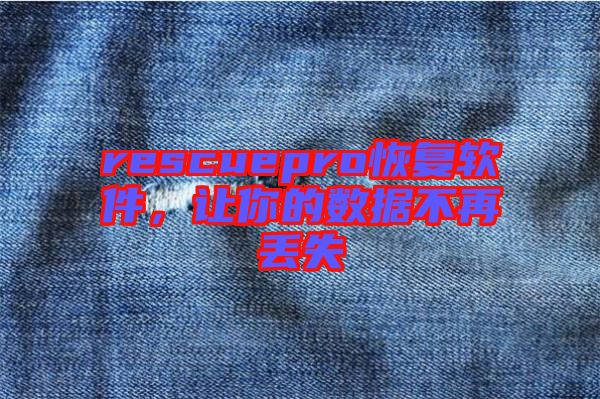rescuepro恢復軟件，讓你的數據不再丟失