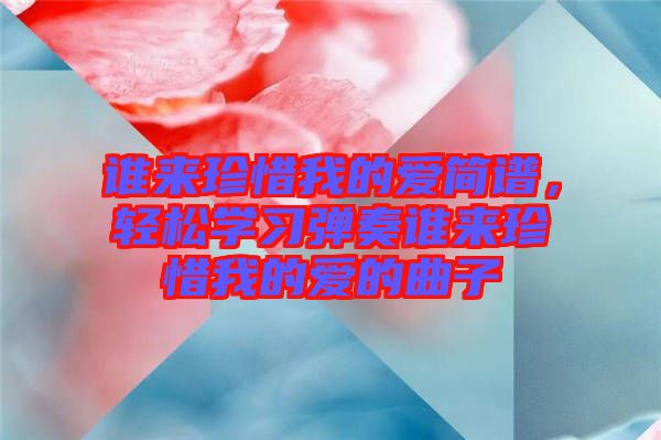 誰來珍惜我的愛簡譜，輕松學習彈奏誰來珍惜我的愛的曲子