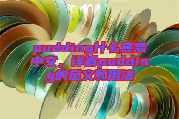 pudding什么意思中文，詳解pudding的定義和用法