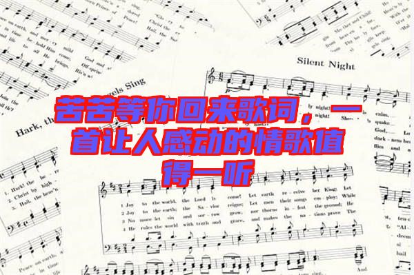 苦苦等你回來(lái)歌詞，一首讓人感動(dòng)的情歌值得一聽(tīng)