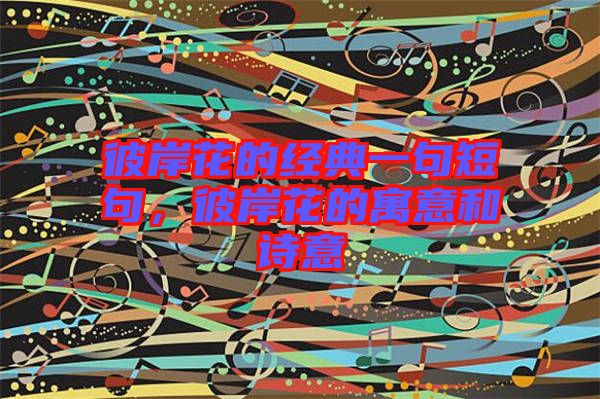 彼岸花的經(jīng)典一句短句，彼岸花的寓意和詩意