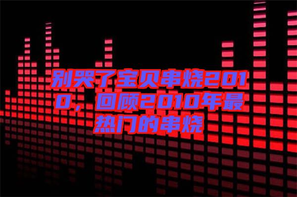 別哭了寶貝串燒2010，回顧2010年最熱門的串燒