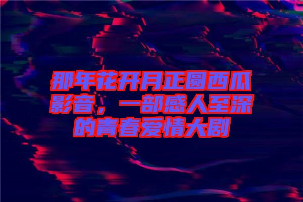 那年花開月正圓西瓜影音，一部感人至深的青春愛情大劇