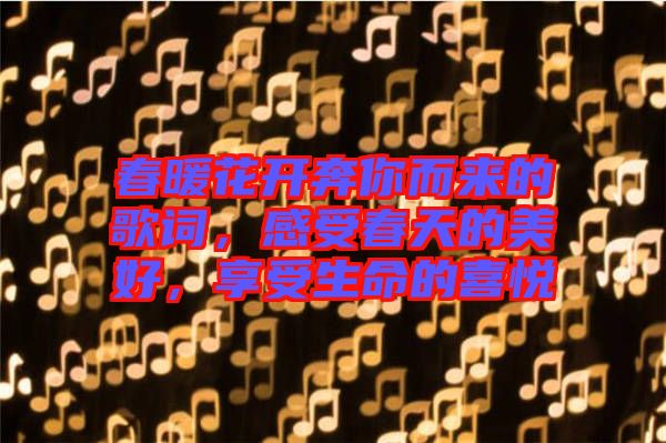 春暖花開奔你而來(lái)的歌詞，感受春天的美好，享受生命的喜悅