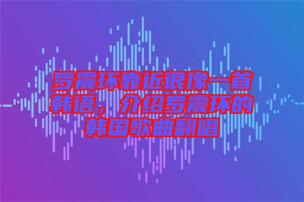 羅震環靠近很像一首韓語，介紹羅震環的韓國歌曲翻唱