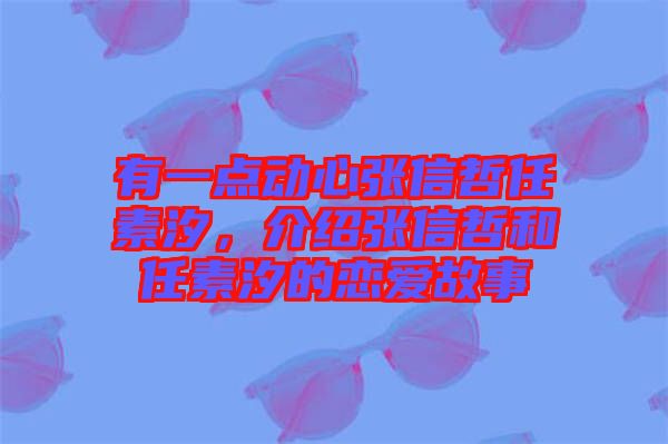 有一點動心張信哲任素汐，介紹張信哲和任素汐的戀愛故事