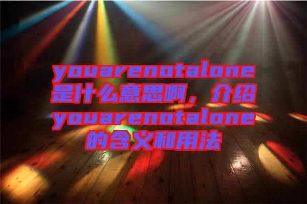 youarenotalone是什么意思啊，介紹youarenotalone的含義和用法