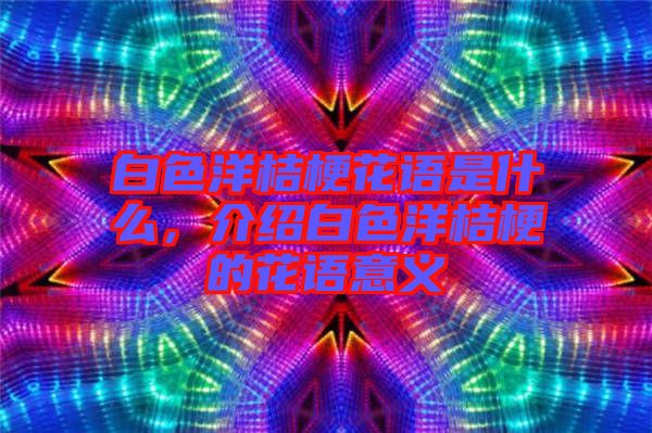 白色洋桔?；ㄕZ是什么，介紹白色洋桔梗的花語意義