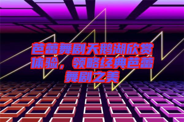 芭蕾舞劇天鵝湖欣賞體驗，領略經典芭蕾舞劇之美