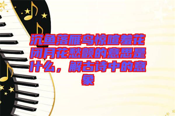 沉魚落雁鳥驚喧羞花閉月花愁顫的意思是什么，解古詩中的意象