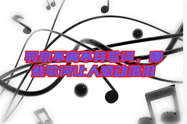 羽泉不離不棄歌詞，哪些歌詞讓人感動落淚