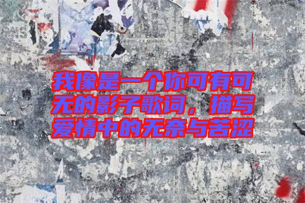 我像是一個(gè)你可有可無(wú)的影子歌詞，描寫(xiě)愛(ài)情中的無(wú)奈與苦澀