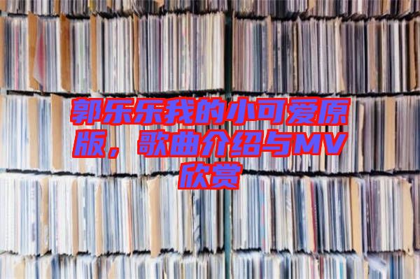 郭樂樂我的小可愛原版，歌曲介紹與MV欣賞
