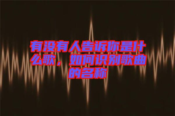 有沒(méi)有人告訴你是什么歌，如何識(shí)別歌曲的名稱(chēng)
