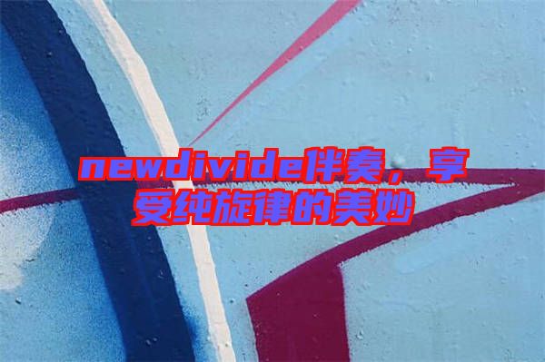newdivide伴奏，享受純旋律的美妙