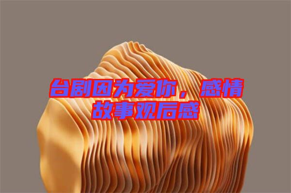 臺劇因為愛你，感情故事觀后感