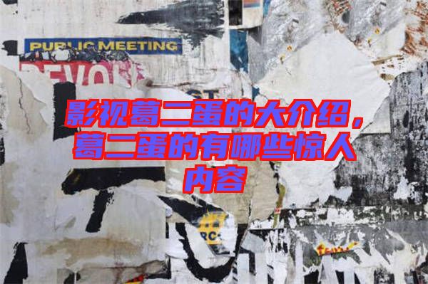 影視葛二蛋的大介紹，葛二蛋的有哪些驚人內容