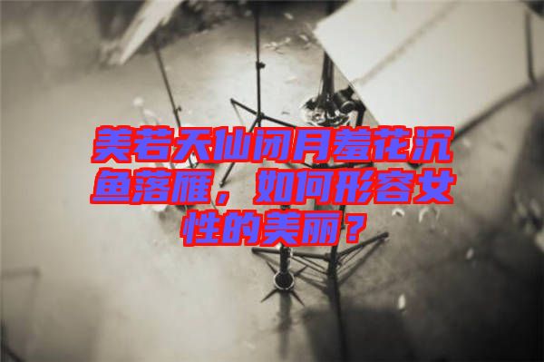 美若天仙閉月羞花沉魚落雁，如何形容女性的美麗？
