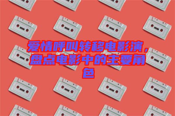 愛(ài)情呼叫轉(zhuǎn)移電影演，盤(pán)點(diǎn)電影中的主要角色