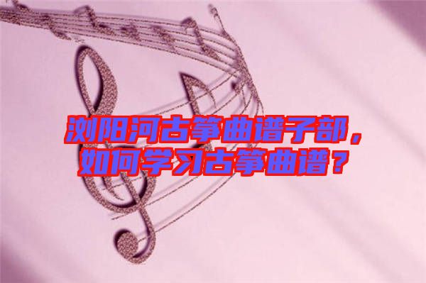瀏陽河古箏曲譜子部，如何學習古箏曲譜？