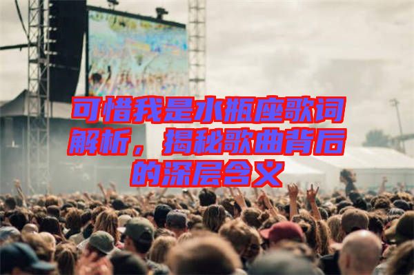 可惜我是水瓶座歌詞解析，揭秘歌曲背后的深層含義