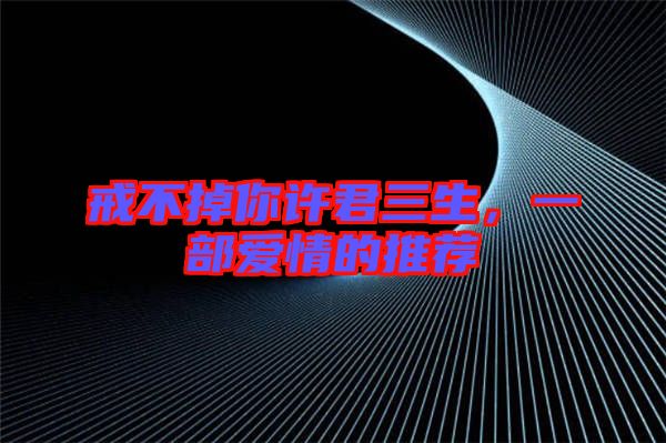 戒不掉你許君三生，一部愛情的推薦