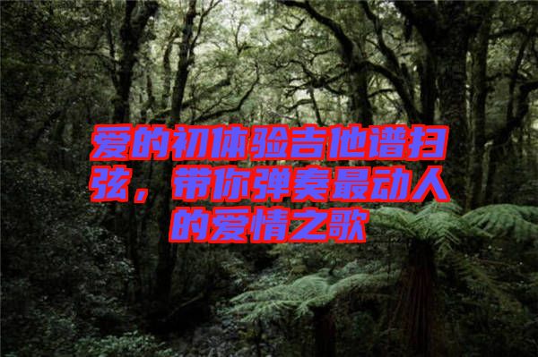 愛的初體驗(yàn)吉他譜掃弦，帶你彈奏最動人的愛情之歌