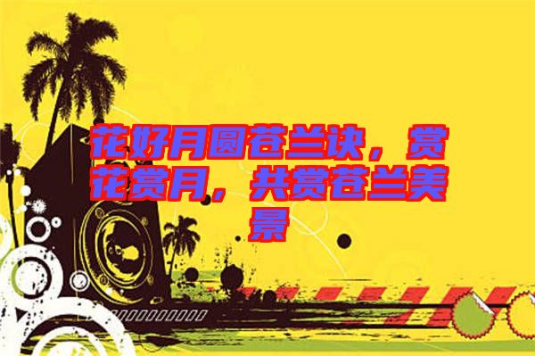 花好月圓蒼蘭訣，賞花賞月，共賞蒼蘭美景
