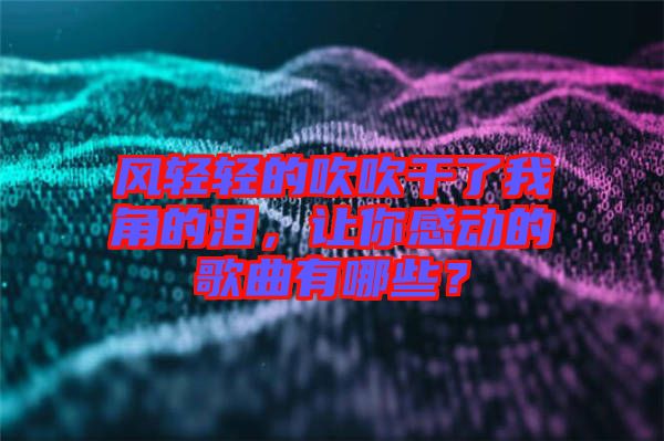 風輕輕的吹吹干了我角的淚，讓你感動的歌曲有哪些？