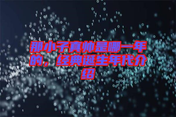 那小子真帥是哪一年的，經(jīng)典誕生年代介紹