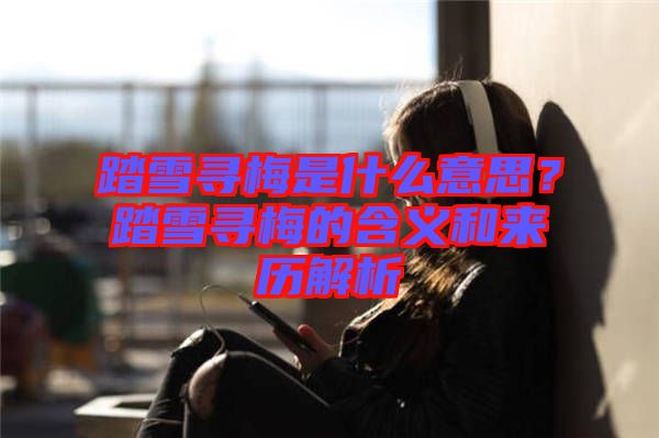 踏雪尋梅是什么意思？踏雪尋梅的含義和來歷解析