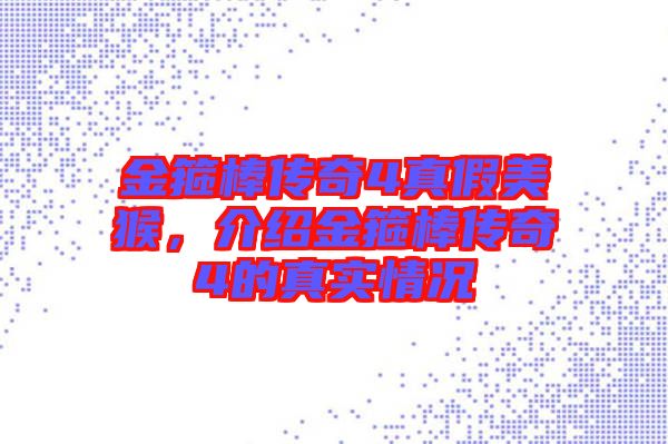 金箍棒傳奇4真假美猴，介紹金箍棒傳奇4的真實情況